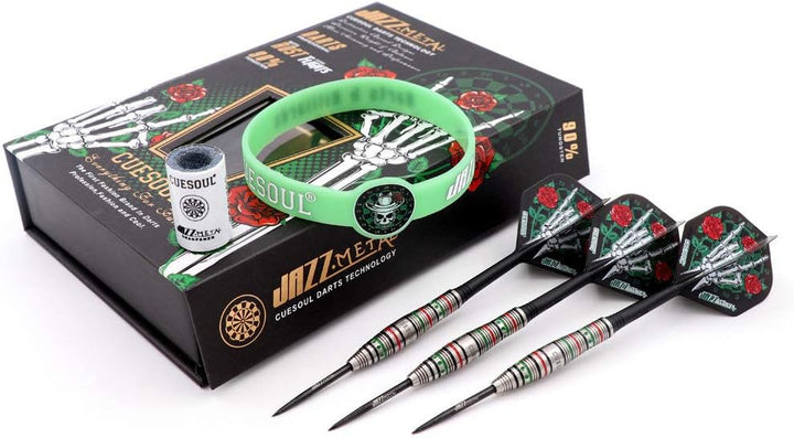 CUESOUL Jazz-Metal 21/23 / 25g Stahlspitze 90% Wolfram Dart Set mit integrierten ROST Flights CSJM-J