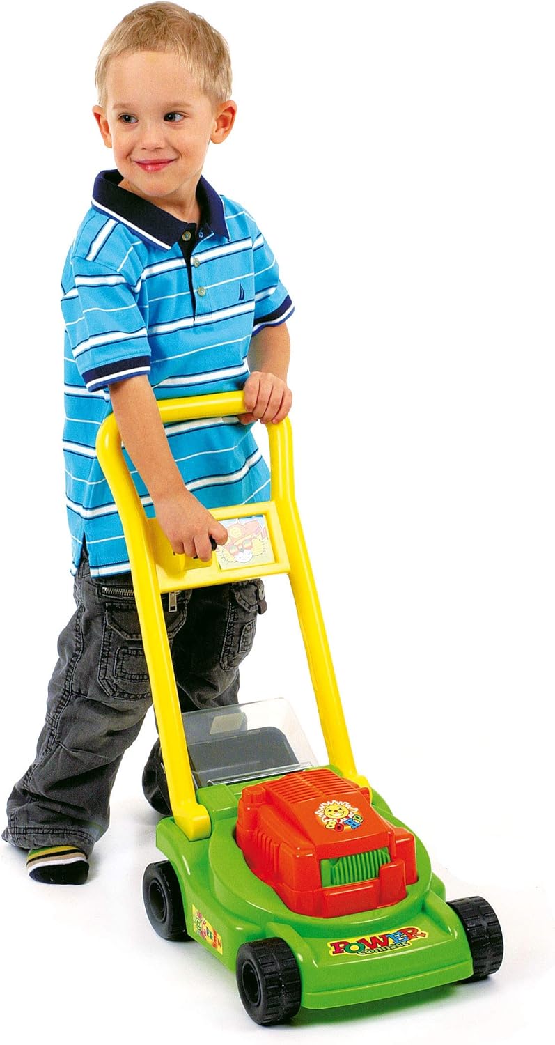 The Toy Company Rasenmäher mit Bollerwagen Leiterwagen Sandspielzeug Set Kinder Gartenspielzeug