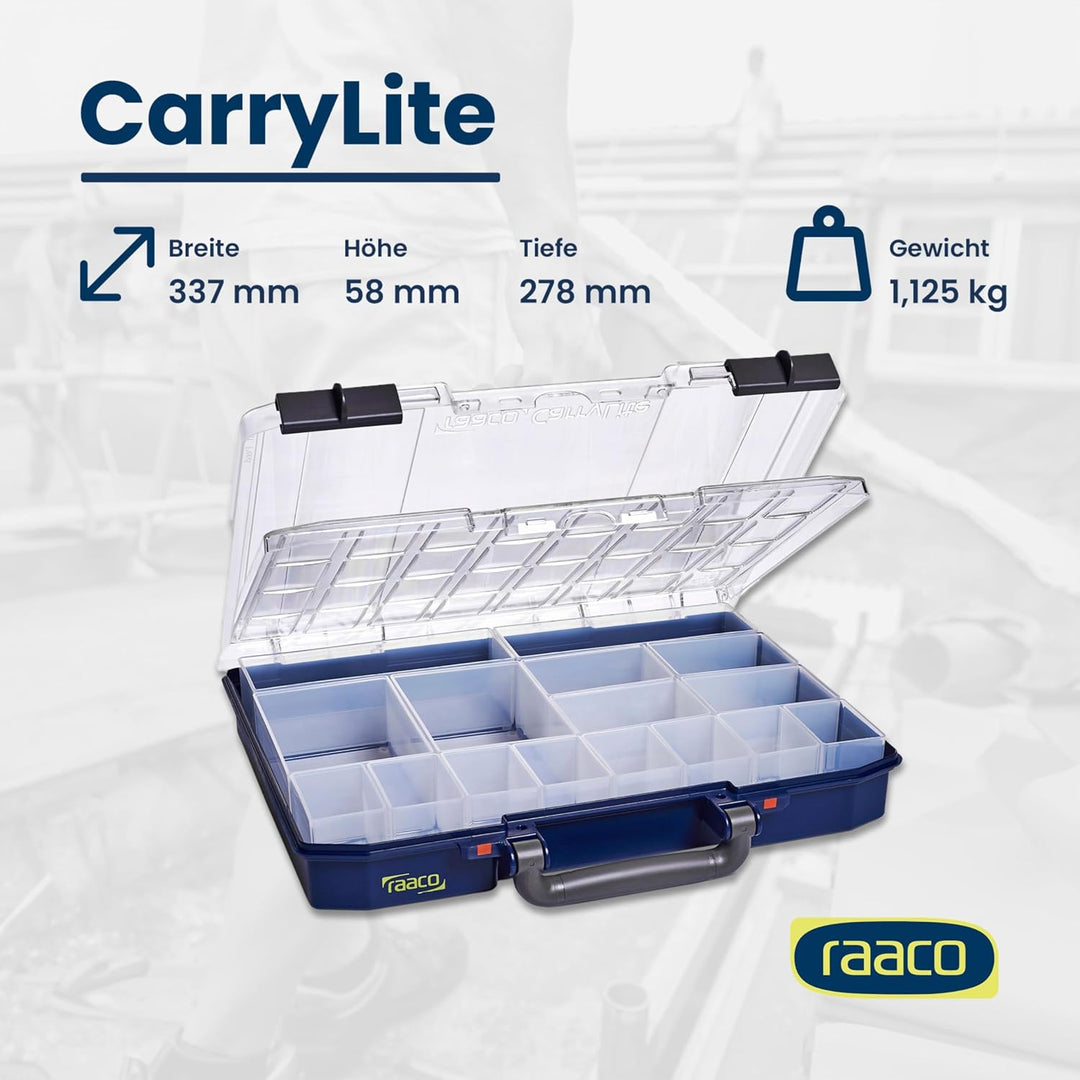 Raaco CarryLite 55 4x8-16/DL Sortierbox, 16 Einsätze - mit 16 Einsätze, 55 4x8-16/DL