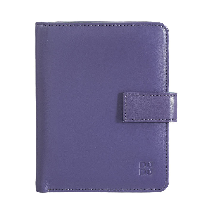 DUDU Mehrfarbiges Damenportemonnaie RFID in Leder Mauve, Mauve