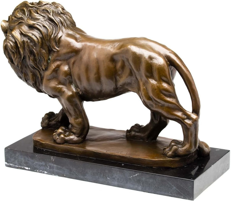 Bronze Skulptur Figur Löwe Bronzeskulptur 38cm Bronzefigur sculpture lion