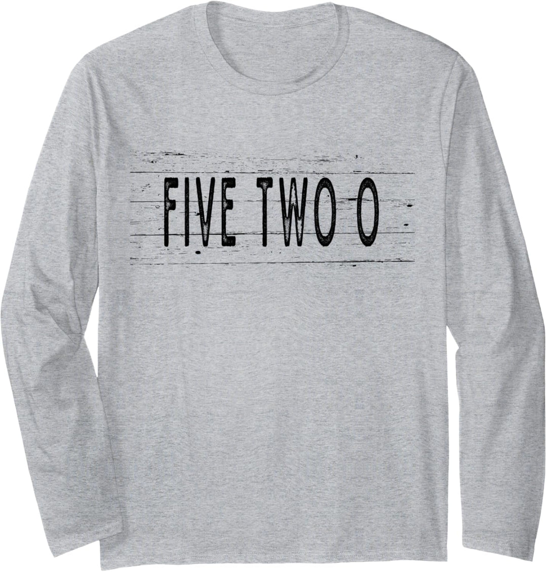 520 Vorwahl Fünf zwei O Holzkorn Langarmshirt