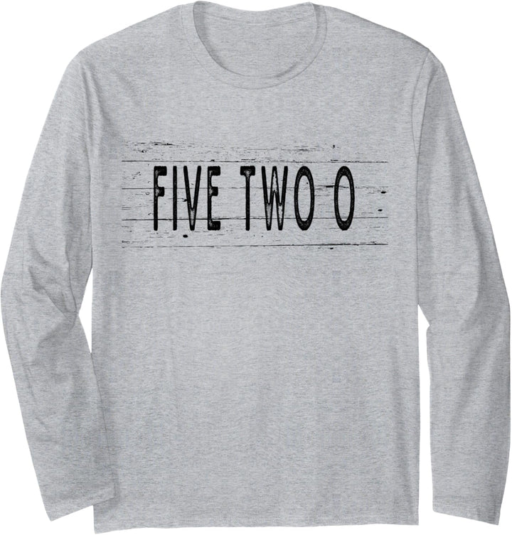 520 Vorwahl Fünf zwei O Holzkorn Langarmshirt