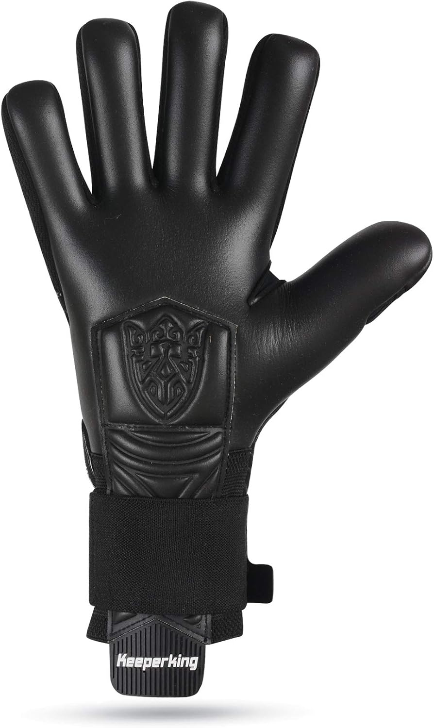 Keeperking Torwarthandschuhe für Erwachsene Fussballhandschuhe Herren Innennaht Profi Premier Grip 4