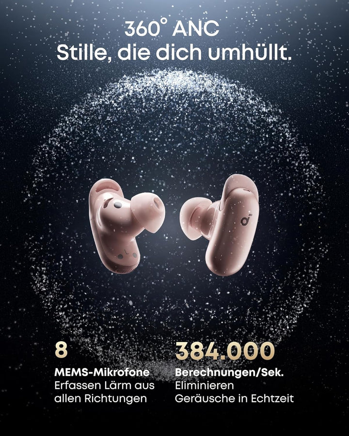 soundcore Anker Liberty 5 Pro, Guinness World Record Anrufqualität 10 Mikros, Noise Cancelling Kopfh