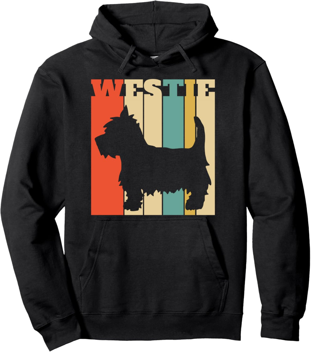 Westie West Highland Terrier Besitzer Retro Vintage Pullover Hoodie