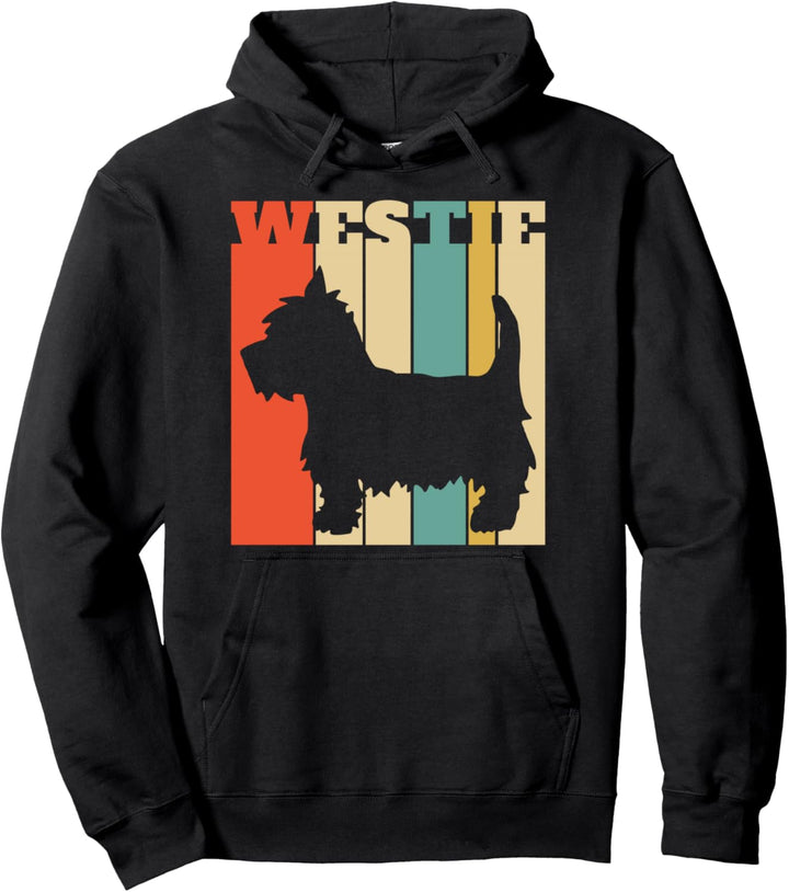 Westie West Highland Terrier Besitzer Retro Vintage Pullover Hoodie