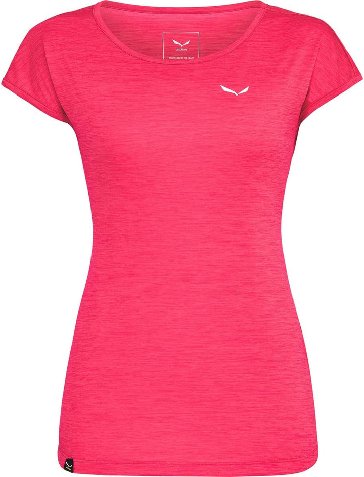Salewa Puez Melange Dry T-Shirt Damen, 3XL Rose Red Melange