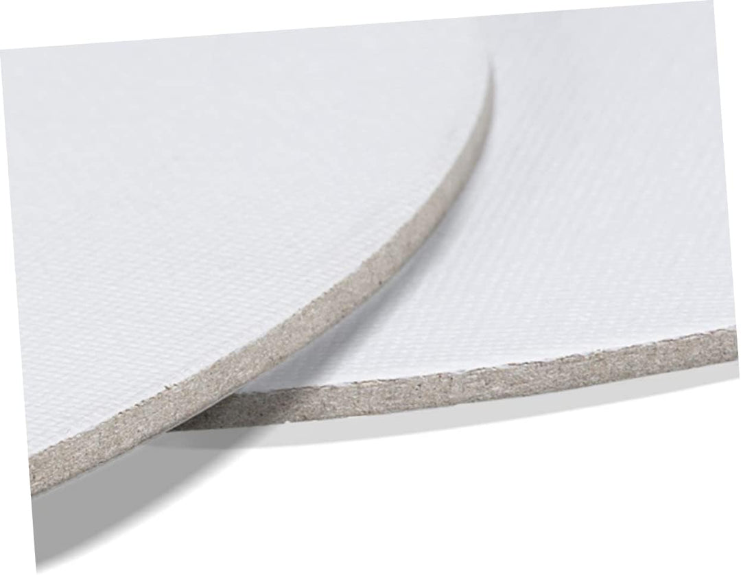 Operitacx 5 Stück Ovale Zeichenbretter aus Baumwolle 20x25cm Weiss Künstlerpapier für Öl- Acryl und