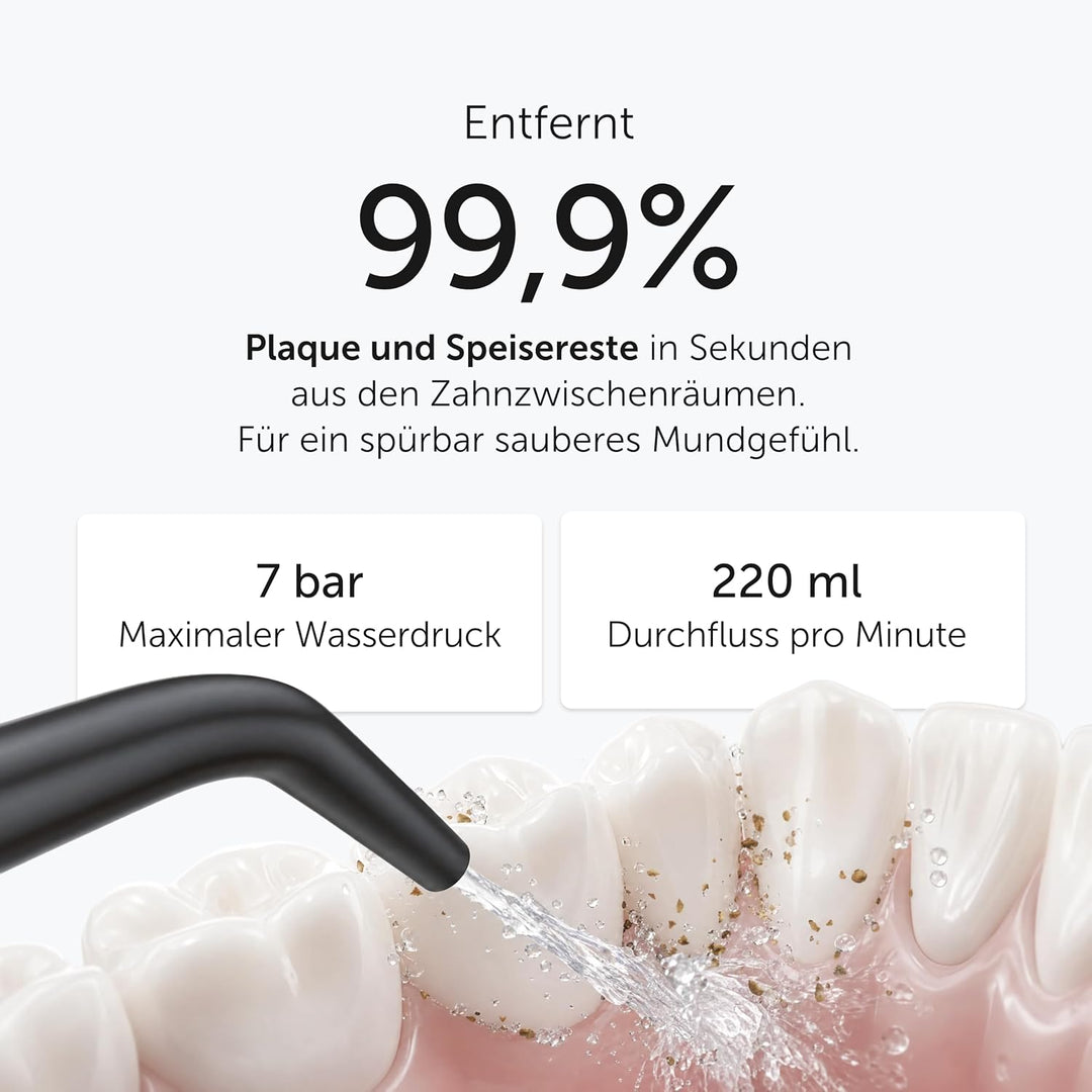 Wondersmile Munddusche PRO - Testsieger 2024 - SmoothFlow-Technologie für optimale Zahn- &amp; Zahnfleis