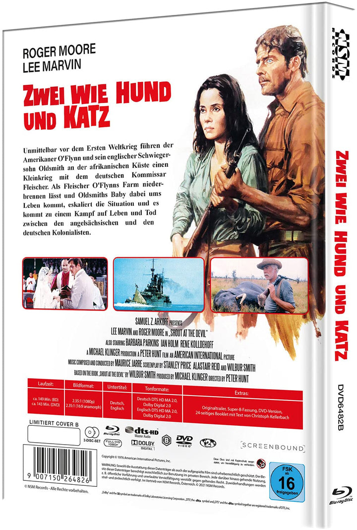 Brüll den Teufel an - Zwei wie Hund und Katz - Shout at the Devil [Blu-Ray+DVD] - uncut - limitierte
