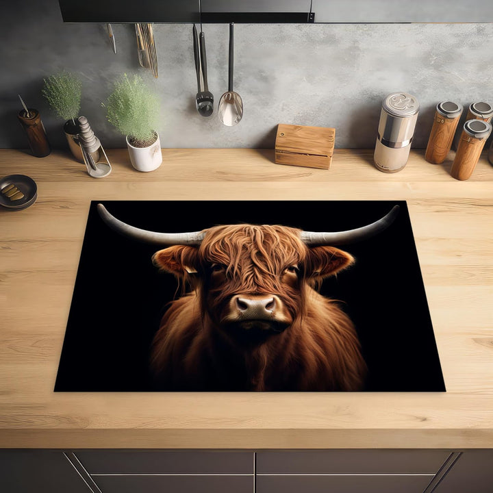 KitchenYeah© Herdabdeckplatte 75x52 cm Einteilig Induktionsmatte Küche Abdeckung Ceranfeld Herd Abde