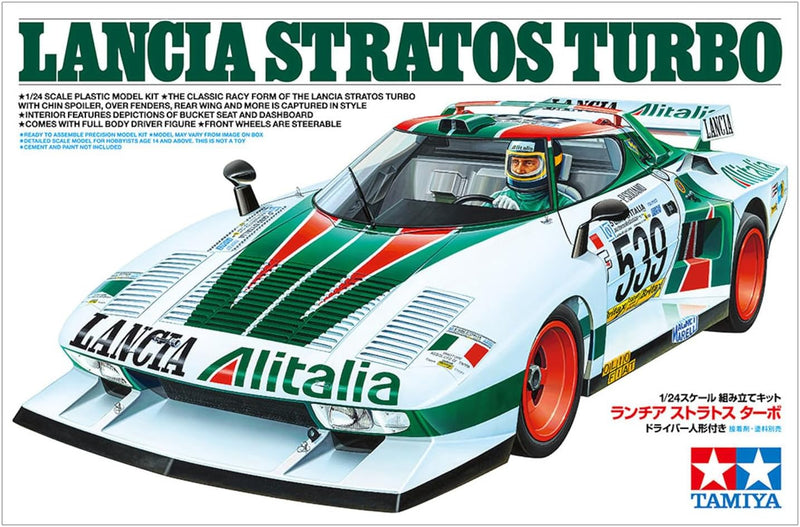 Tamiya 25210 1:24 Lancia Stratos Turbo - originalgetreue Nachbildung, Plastik Bausatz, Basteln, Mode