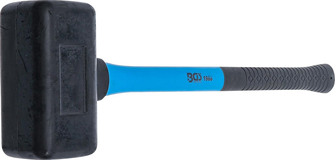 BGS 1968 | Schonhammer | Fiberglasstiel | rückschlagfrei | Ø 70 mm | 2100 g | Gummihammer Kopf-Ø 70