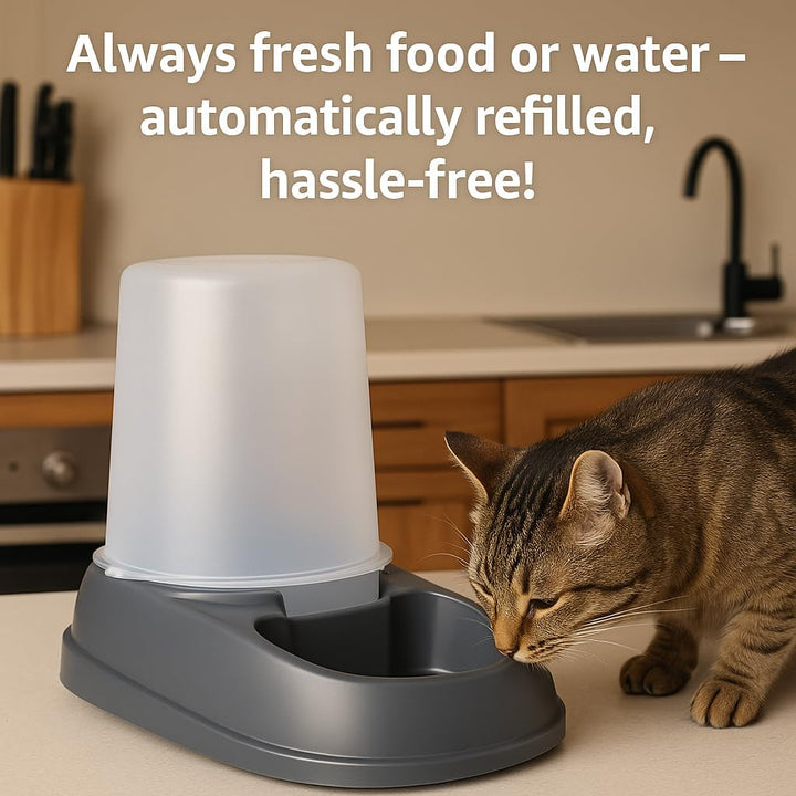 Automatischer Futter- und Wasserspender für Hunde und Katze - 2,5L - Futterautomat Katze - Futterspe