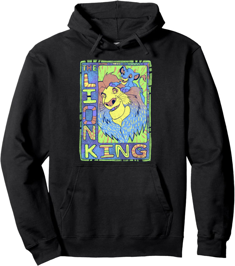 Disney The Lion King Simba And Mufasa Bright Poster Pullover Hoodie