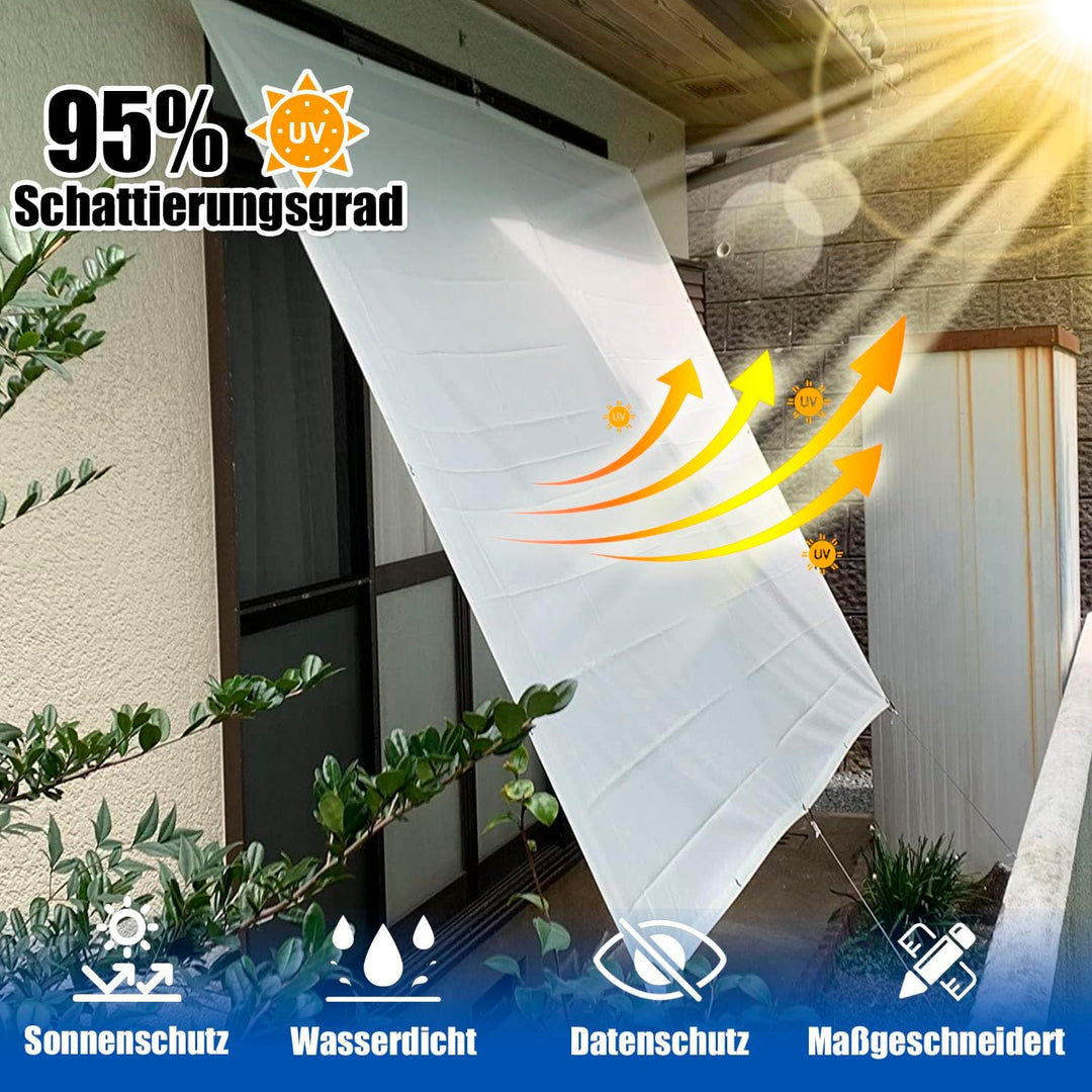 Sonnensegel mit Befestigungsseile, Sonnenschutz Wasserdicht, UV-Schutz Windschutz, Sonnensegel Polye