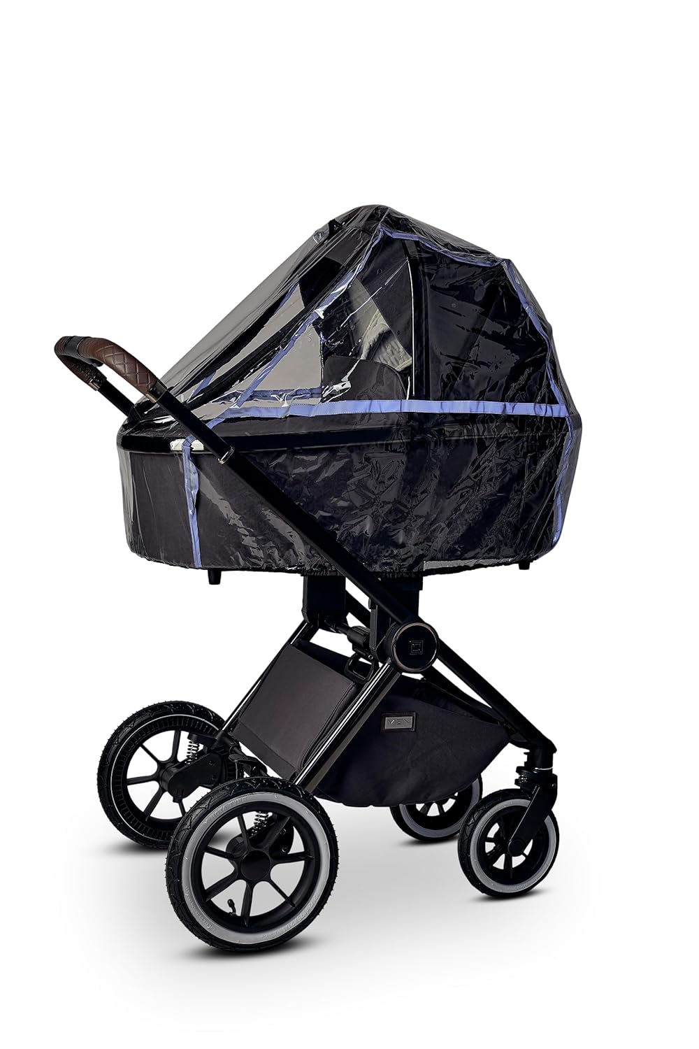 MOON Regenschutz für RESEA+ und Sportwagen Buggy SPORT, durchsichtig Reflektorstreifen, Regenverdeck