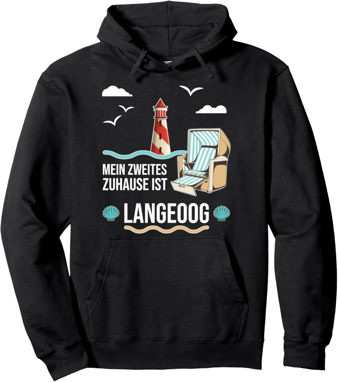 Urlaub auf Langeoog mein zweites Zuhause an der Nordsee Pullover Hoodie