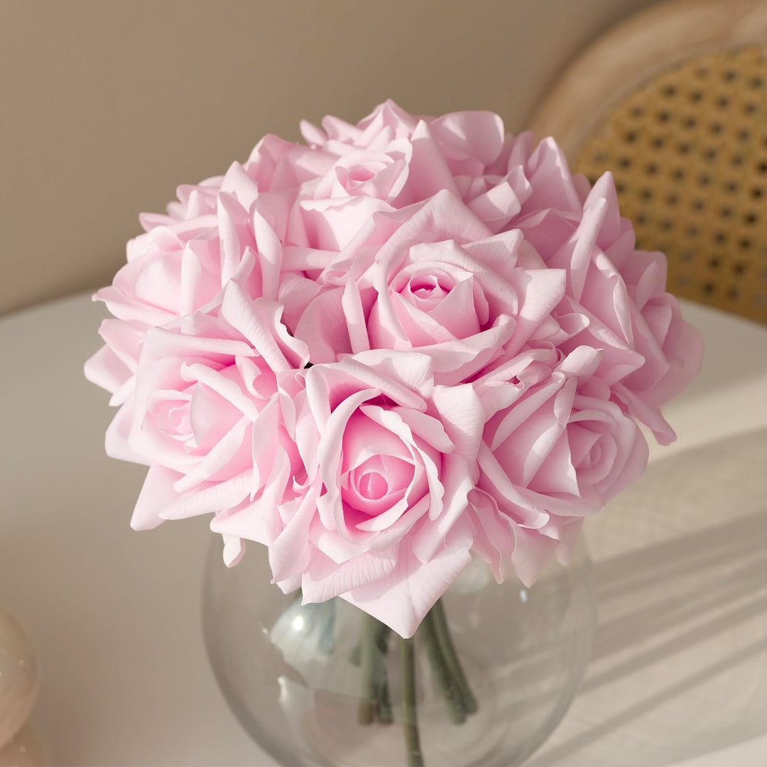 Künstliche Rosen, einzelner Stiel, 10 Stück, künstliche Seidenblumen, Blumenstrauss, fühlt Sich echt