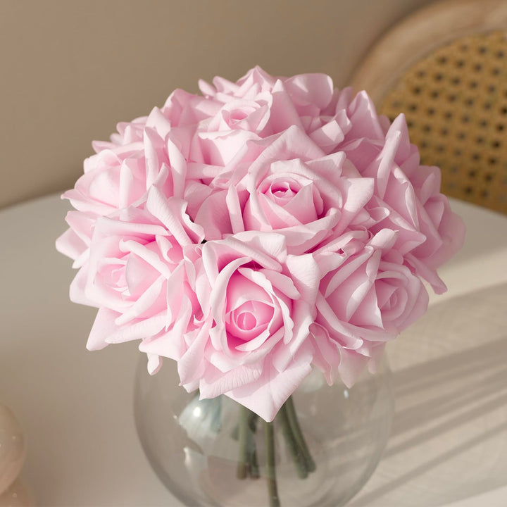 Künstliche Rosen, einzelner Stiel, 10 Stück, künstliche Seidenblumen, Blumenstrauss, fühlt Sich echt