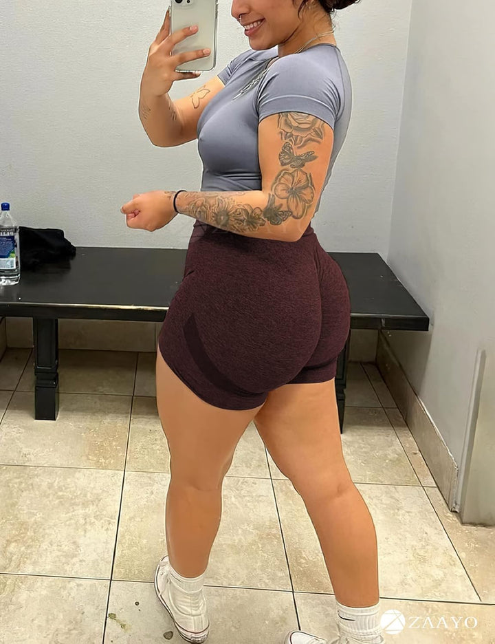 ZAAYO Scrunch Butt Sportshorts F¨¹r Damen Push Up Booty Nahtlos Biker Yoga Fitness Gym Shorts H Scru