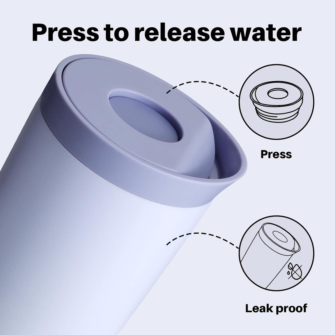 BOTTLE BOTTLE Thermobecher 350ml für Kaffee oder Tee, auslaufsicher und Easy Quick-Press-Verschluss,