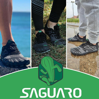 SAGUARO Unisex Barfussschuhe Atmungsaktiv Leichte rutschfest Fitnessschuhe mit Breiter Zehenbox 36 E