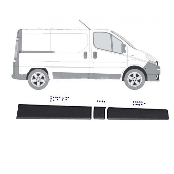 MKAREPART Seitentür Komplette Zierleiste Schutzblende Set Rechts für Kurze Walbasis Kompatibel mit V