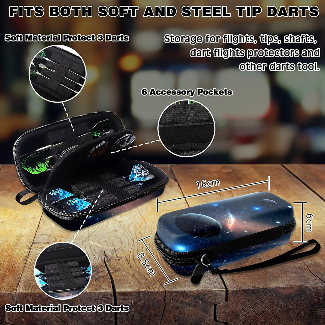 Seydrey Dart Tasche Dartpfeile Dart Zubehör für 6 Stück Dartpfeile mit Kunststoffspitze Dart Hülle f