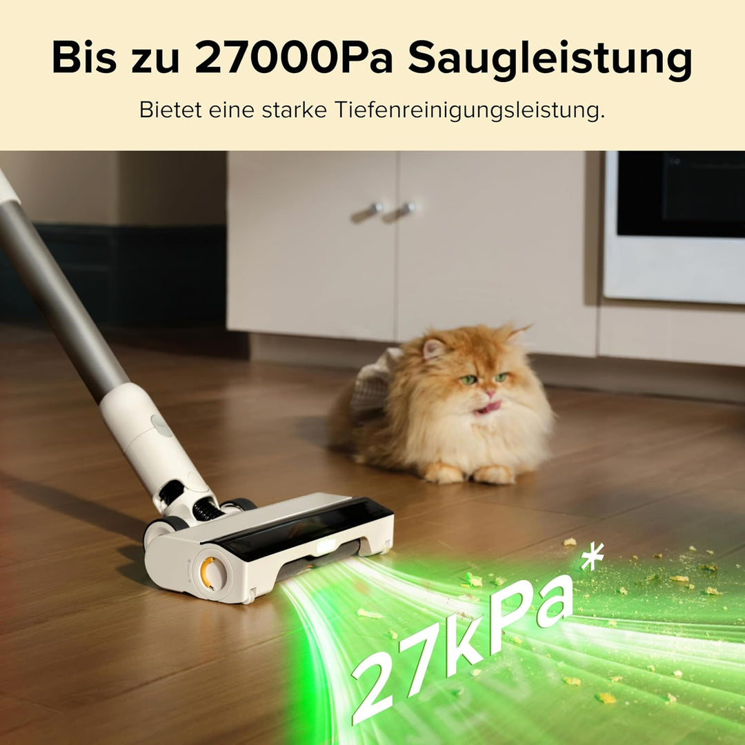 roborock H60 Hub Kabelloser Staubsauger mit 2L Auto-Empty Station, Ladestation, 60 Min. Abnehmbarer