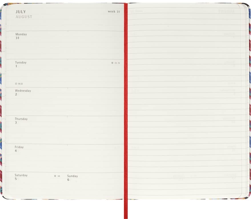Moleskine - 12-monatiger Wochenplaner, Wochenkalender 2023, Missoni Limitierte Edition, Mehrfarbiges