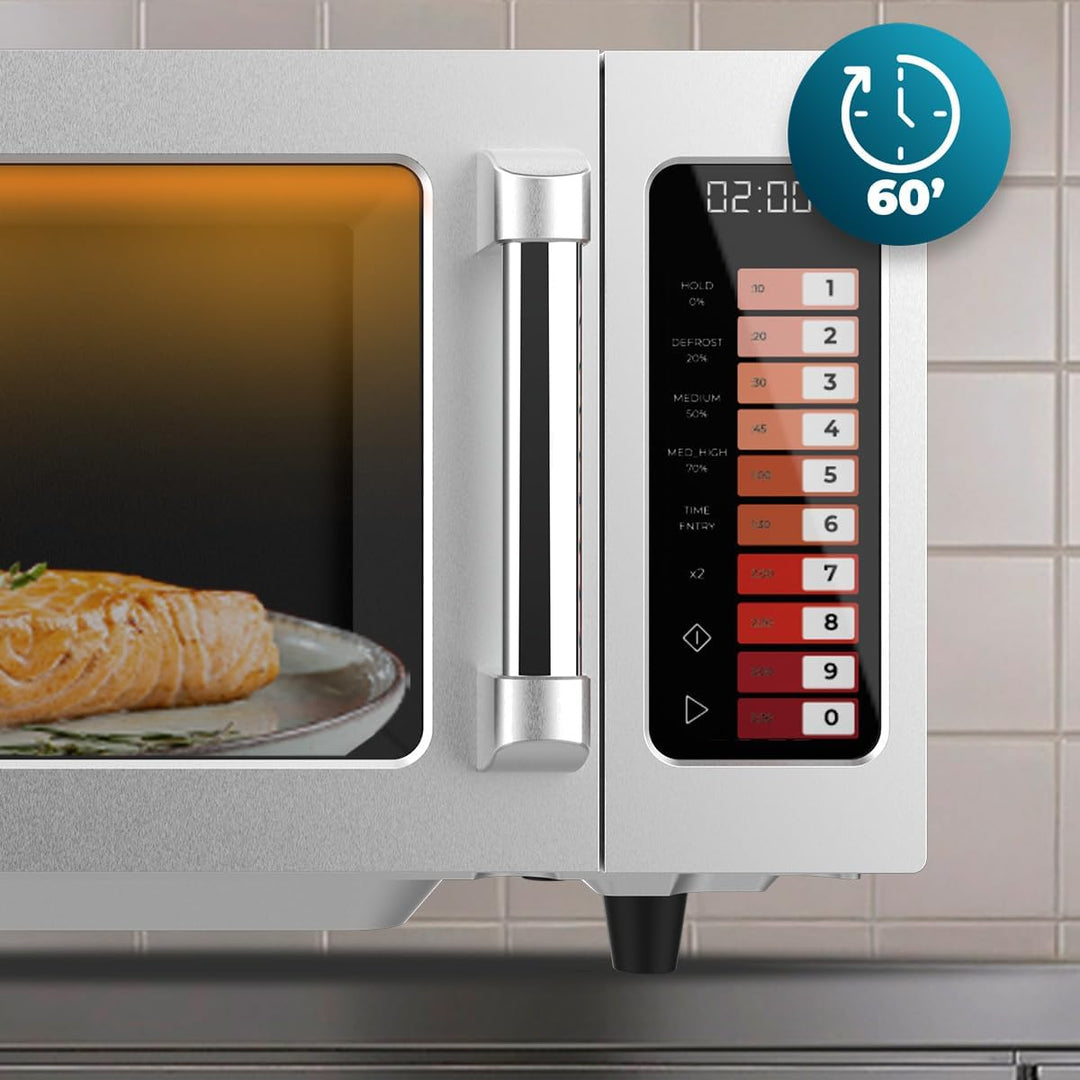 Cecotec Mikrowelle FlatPro 2500 Touch, 25L Volumen, 1000 W | Flacher Innenraum ohne Drehteller, Magn
