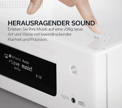 Denon CEOL N-11DAB Kompaktanlage, HiFi Verstärker mit Lautsprechern, CD-Player, Musikstreaming, HEOS