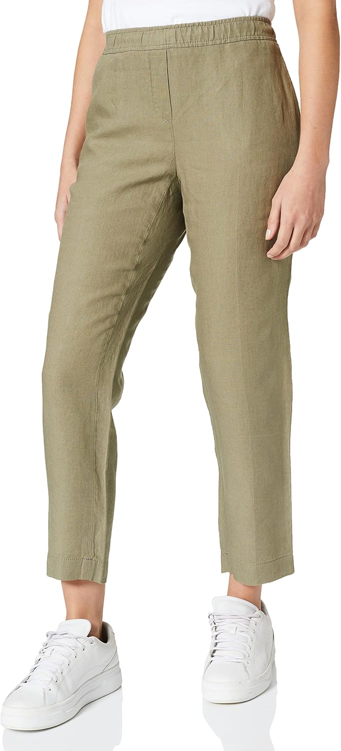 BRAX Damen Style Maron Leinenhose Hose 26W / 30L Khaki, 26W / 30L Khaki