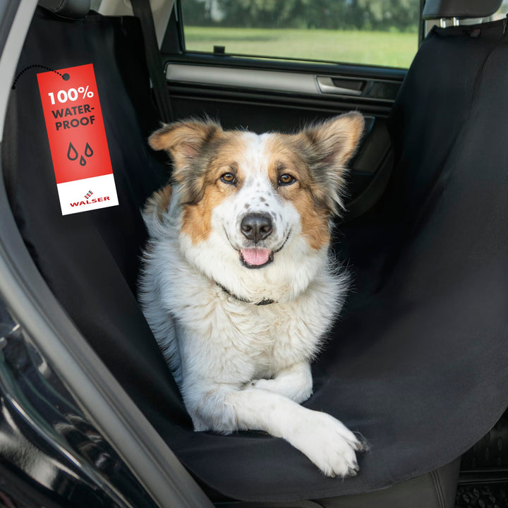 Walser Autoschondecke Hund Rücksitz Nero, Universal Auto Hundedecke Rücksitz, Autoschondecke Hund, A