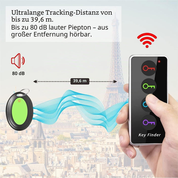 Schlüsselfinder Key Finder, Reyke Remote Finder Drahtloser RF-Gegenstandsfinder mit LED-Taschenlampe
