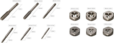 KOTARBAU® Gewindeschneid-Satz Gewindeschneider Gewindebohrer Werkzeugsatz
