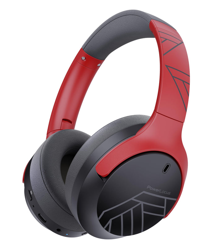 PowerLocus Bluetooth Kopfhörer Over Ear, 60 Std Spielzeit, Kopfhörer Kabellos mit 4 EQ-Modi, Hi-Fi S