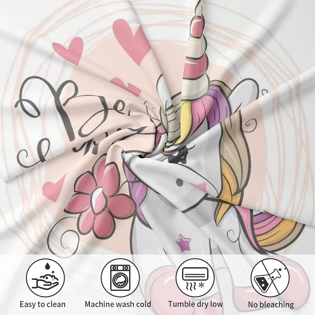 Einhorn Bettwäsche Set Kinder Mikrofaser Bettwäsche Cartoon Einhorn 3D Gedruckt Bettbezug 3 Teilig m
