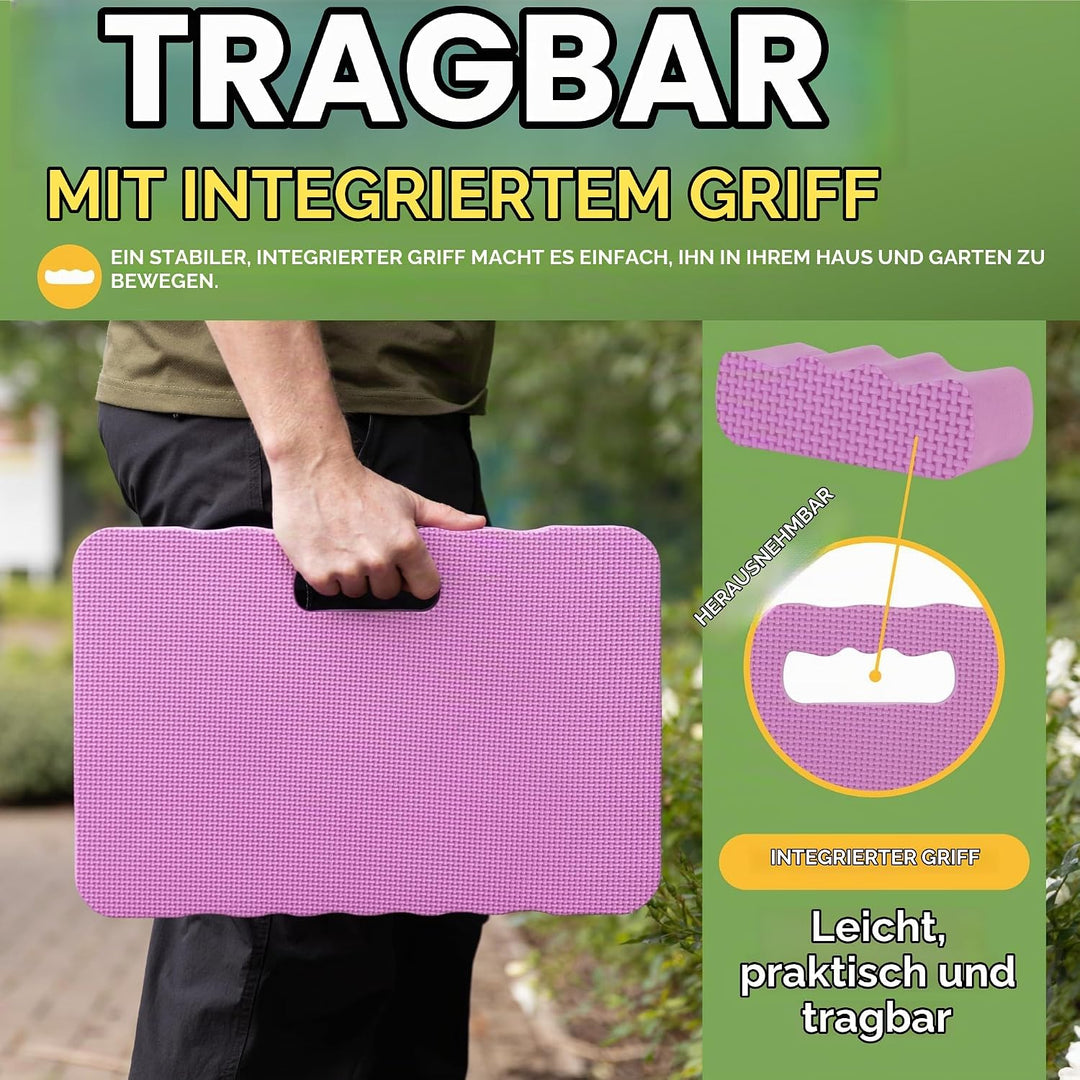 BLOSTM Pink Home &amp; Garden Kniepolster – Kniepolster aus hochdichtem Schaumstoff mit 2 Texturen, Prem