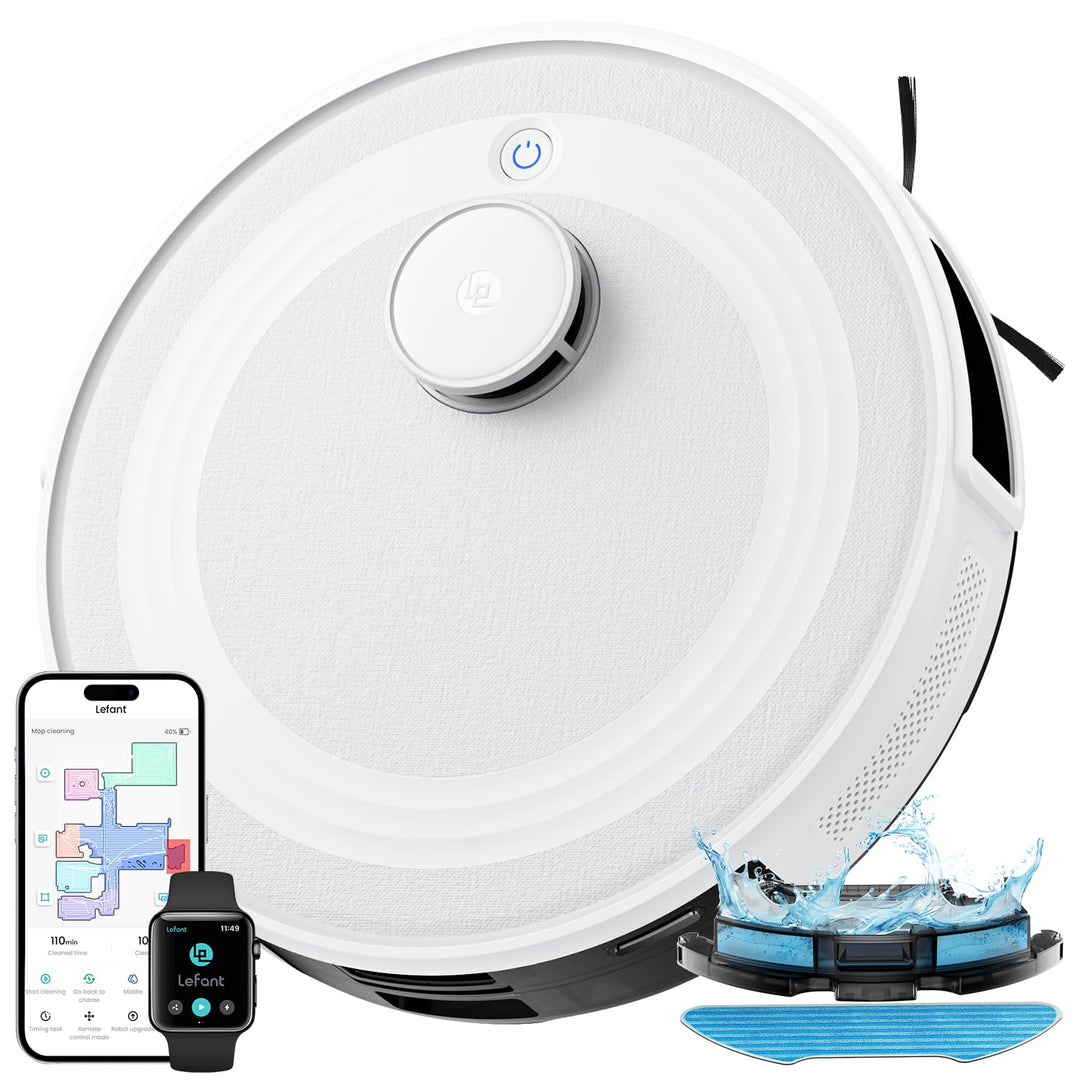 LEFANT M2 Saugroboter Mit Wischfunktion, Mehrstufiges Mapping, Staubsauger Roboter mit No-Go-Zonen,
