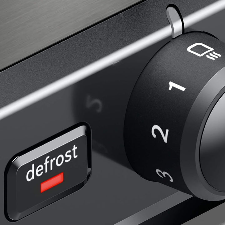 Bosch Kompakt Toaster DesignLine TAT5P425DE, integrierter Edelstahl-Brötchenaufsatz, mit Abschaltaut