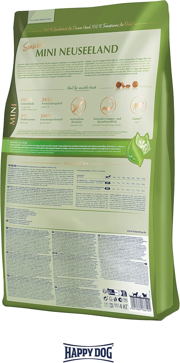 Happy Dog Sensible Mini Neuseeland 10 kg, Happy Dog Sensible Mini Neuseeland 10 kg