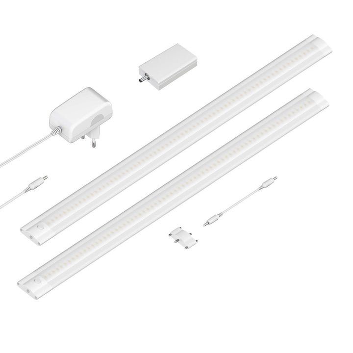 ledscom.de Smarte LED Unterbau-Leuchte SIRIS weiss matt mit WLAN-Controller, flach, Smart-Home, Alex