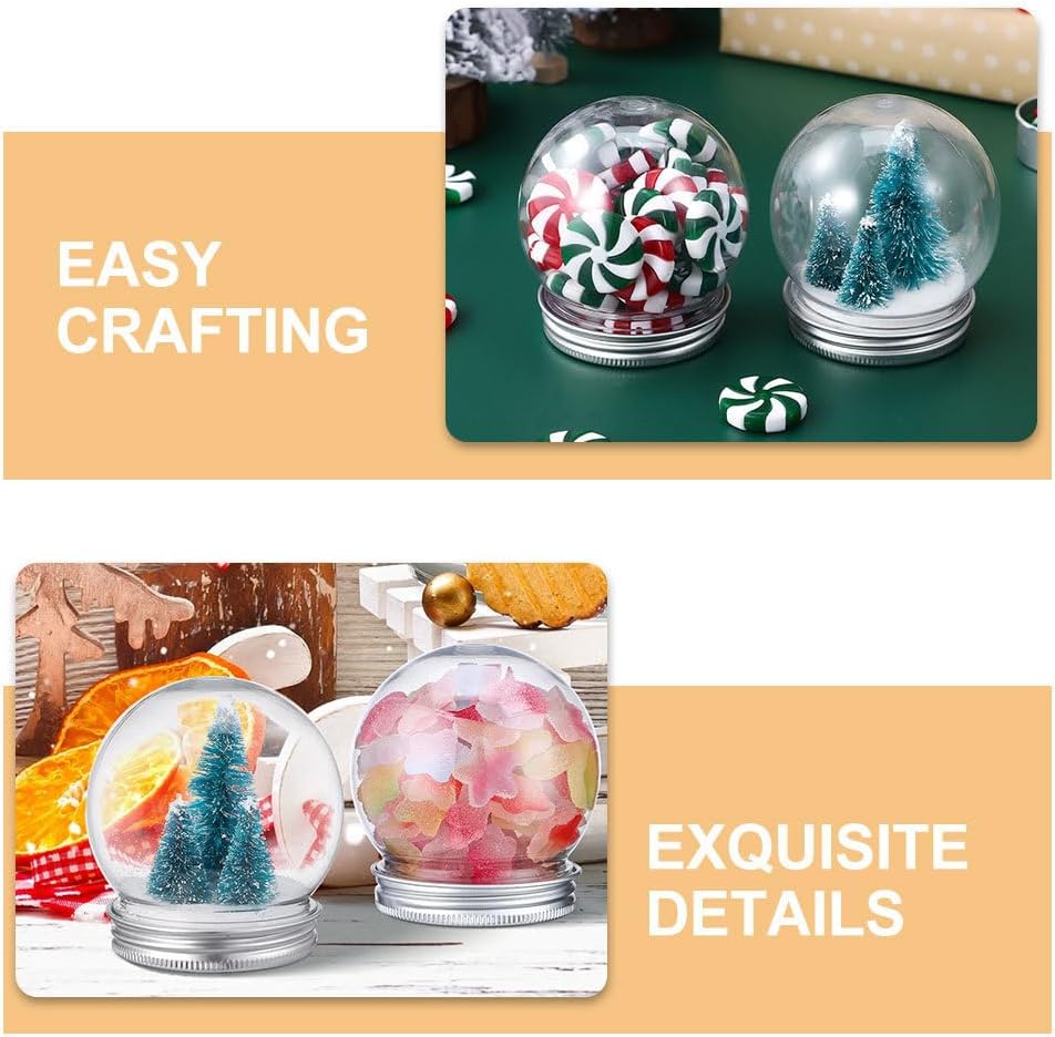 Kunststoff-Schneekugeln, 15 Stück 150 Ml DIY-Schneekugel Aus Durchsichtigem Kunststoff mit künstlich
