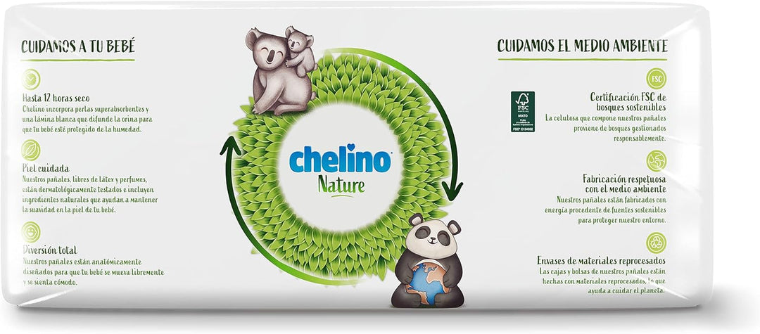 Chelino Nature Kinderwindel, Grösse 1 (1-3 kg), 252 Windeln