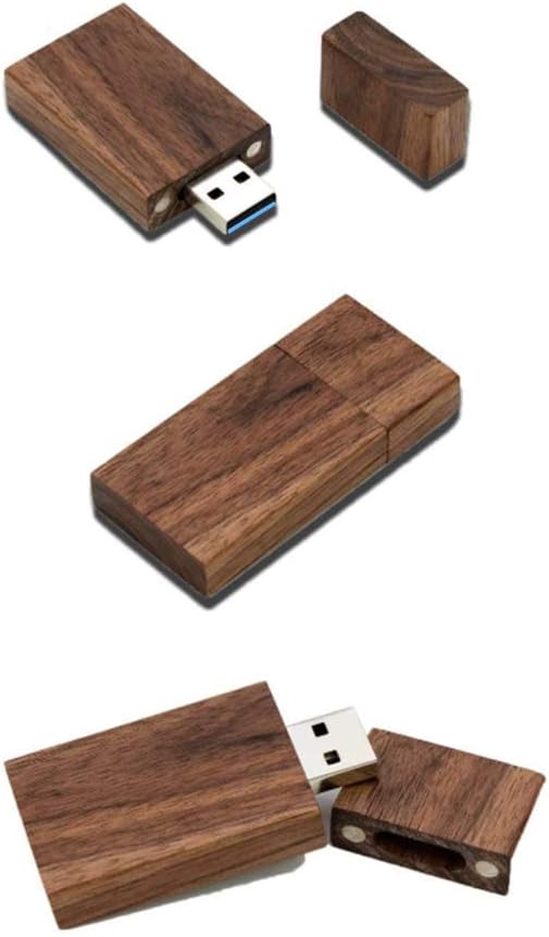 Anloter USB-Speicherstick, 32GB, USB 3.0, Walnussholz, 10 Stück 32GB/3.0 10er-Pack, Walnussholz
