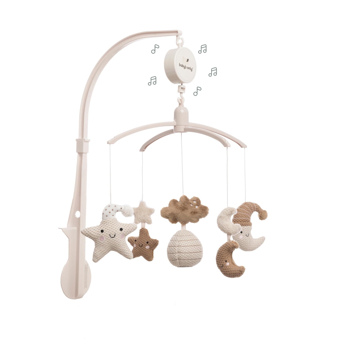 Baby's Only - Musik Mobile Baby Heaven - Mit gestrickten Figuren - Baby Spieluhr mit Musik - Einfach