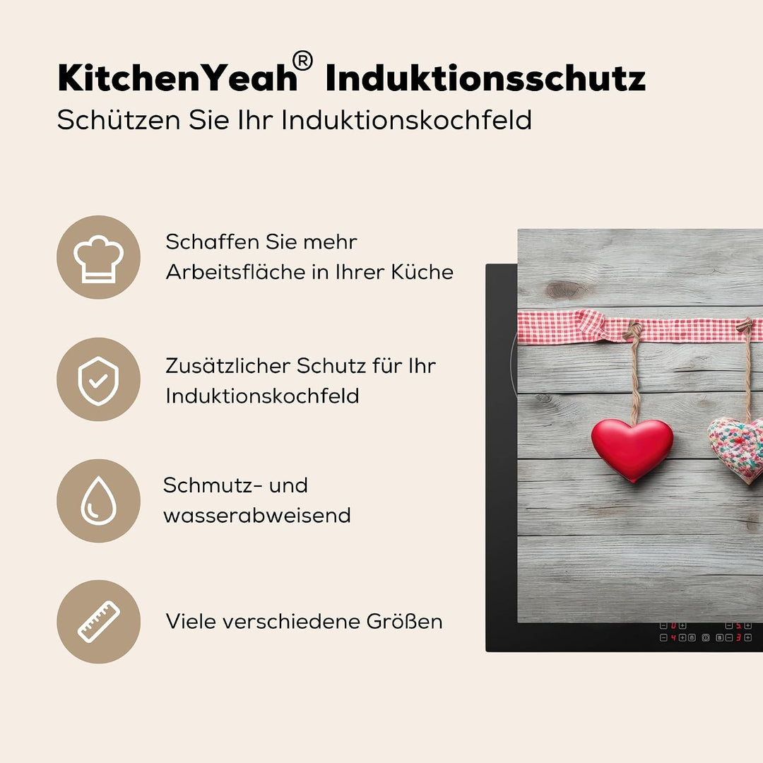 KitchenYeah© Herdabdeckplatte Einteilig Ceranfeld Abdeckplatte für Induktionsschutz Ceranfeldabdecku